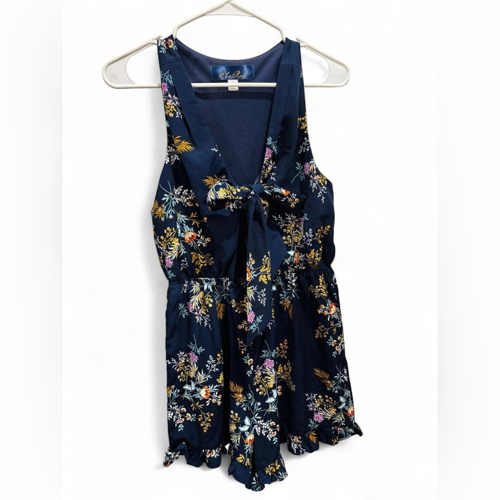 Navy Floral Women’s Casual Romper
